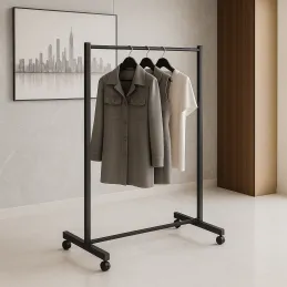 Portant à vêtements STAND / Noir mat