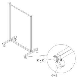 Portant à vêtements STAND / Doré
