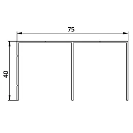 Double rail supérieure MAXX / Aluminium