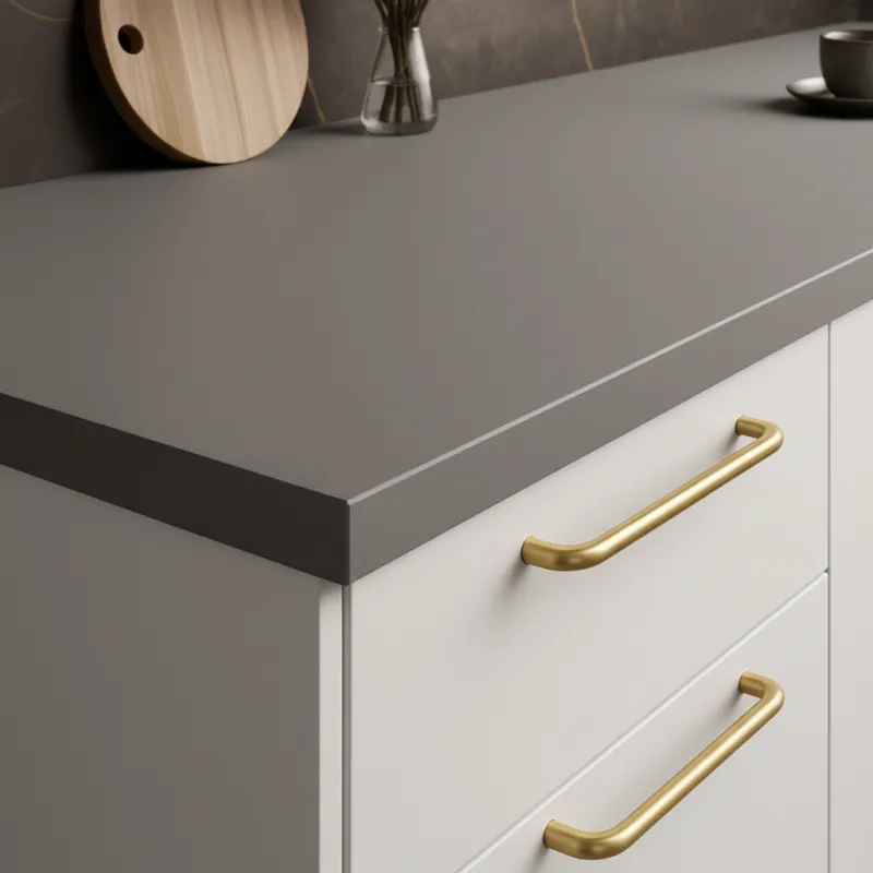 Plan de travail EGGER Aluminium légèrement brossé / F502 ST2