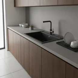 Plan de travail EGGER Aluminium légèrement brossé / F502 ST2