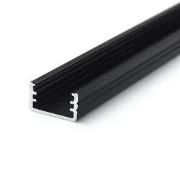 Profilé en aluminium MAXX pour éclairage LED avec diffuseur opaque / Noir