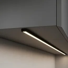 Profilé en aluminium MAXX pour éclairage LED avec diffuseur opaque / Noir