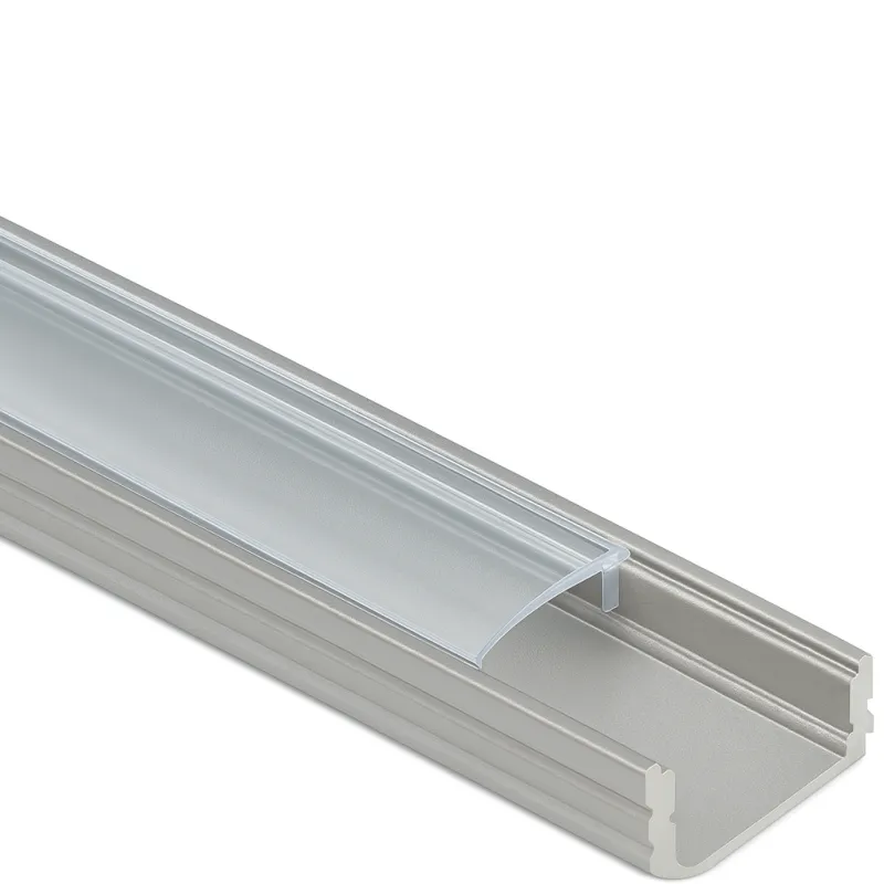 Rail en aluminium MAXX pour éclairage LED avec cache transparent / Aluminium