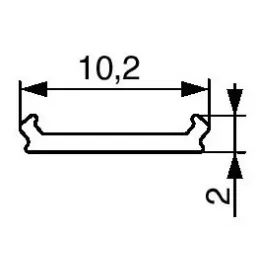 Profilé en aluminium MAXX pour éclairage LED avec diffuseur blanc opale / Blanc mat