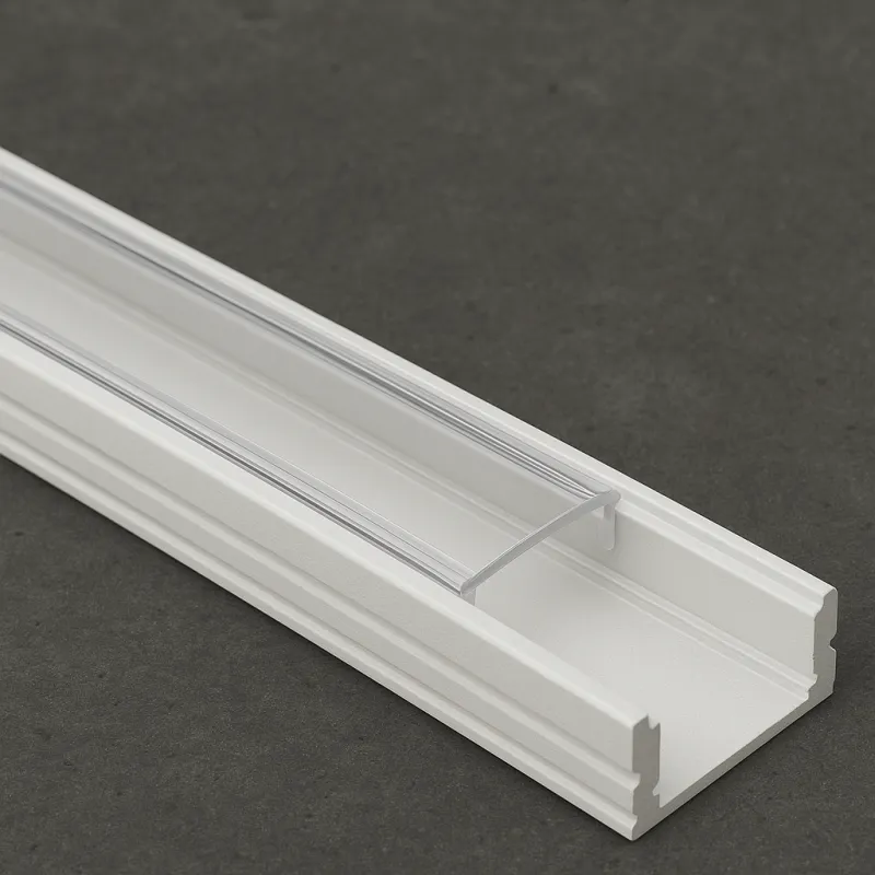 Profilé en aluminium MAXX pour éclairage LED avec diffuseur transparent / Blanc mat