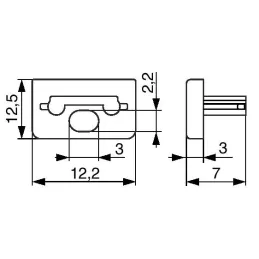 Lot de 2 embouts pour profilé LED MAXX / Blanc