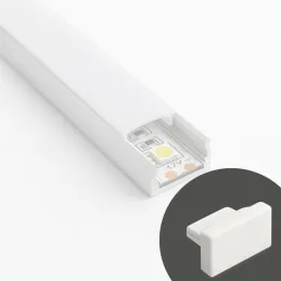 Lot de 2 embouts pour profilé LED MAXX / Blanc