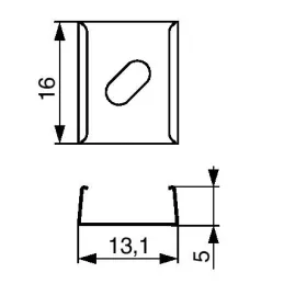 Fixation de profil MAXX / Inox – paire de 2 pièces