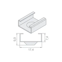 Fixation du profilé ANIMA LL-01 / Inox