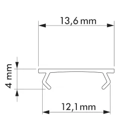 Cache de protection pour profilé LED ANIMA / Blanc laiteux