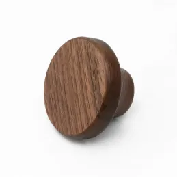Poignée bouton en bois ALICA / Noyer américain verni