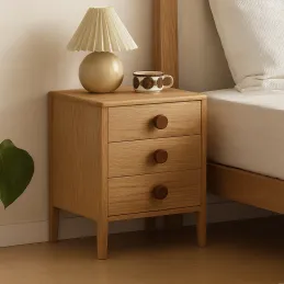 Poignée bouton en bois ALICA / Noyer américain verni