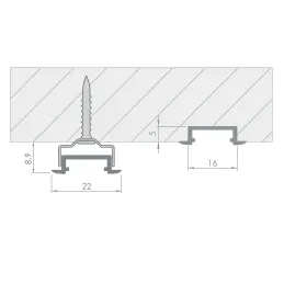 Profilé en aluminium ANIMA LL-03 pour éclairage LED avec cache / Aluminium