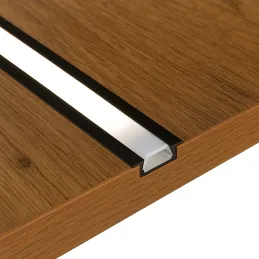 Profilé en aluminium ANIMA LL-03 pour éclairage LED avec diffuseur / Noir mat