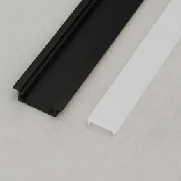 Profilé en aluminium ANIMA LL-03 pour éclairage LED avec diffuseur / Noir mat