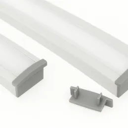Embout pour profilé LED ANIMA LL-03 – sans trou / Gris