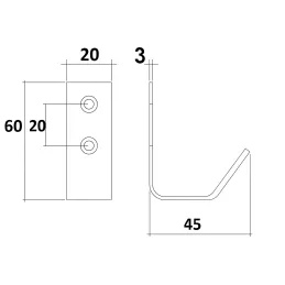 Patère MAXO Mini / Acier inoxydable brossé