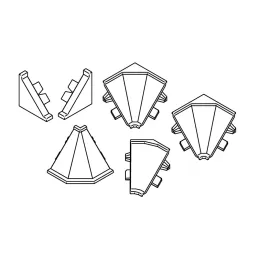 Kit d’embouts pour baguette d’étanchéité KRONOSPAN / Gris clair