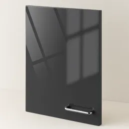 Portes de meuble SENOSAN, finition ultra brillante / Gris foncé SCR 85382