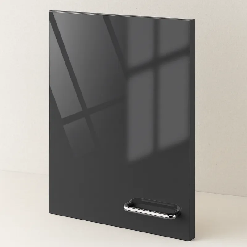 Portes de meuble SENOSAN, finition ultra brillante / Gris foncé SCR 85382