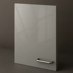 Portes de meuble SENOSAN, finition ultra-brillante / Gris clair métallisé SCR 85385