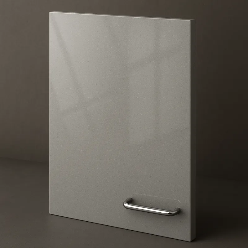 Portes de meuble SENOSAN, finition ultra-brillante / Gris clair métallisé SCR 85385