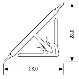 Profilé d’étanchéité KRONOSPAN 8685 RS / Snow White