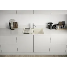 Évier en grès Blanco ADIRA 45 S avec commande excentrée / Anthracite