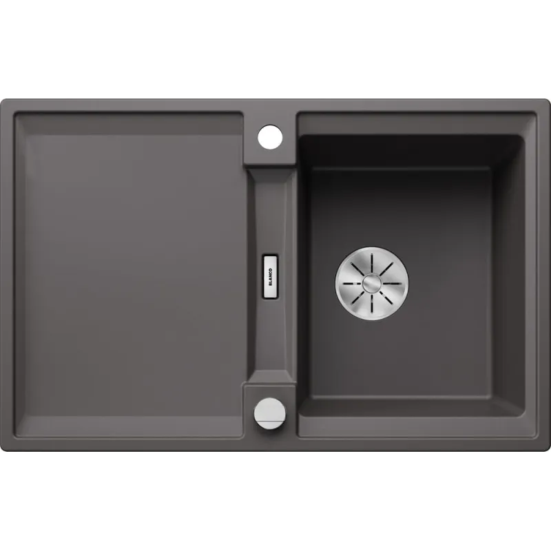 Évier en grès Blanco ADIRA 45 S avec commande excentrée / Gris roche