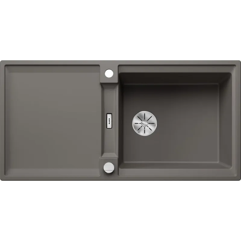 Évier en grès Blanco ADIRA XL 6 S avec commande excentrée / Gris volcan