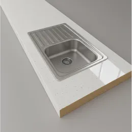Plan de travail KRONOSPAN Andromeda Blanc brillant / K217 GG