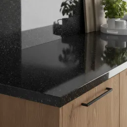Plan de travail KRONOSPAN Andromeda Noir brillant / K218 GG