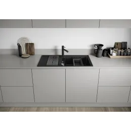 Évier en grès Blanco ADIRA XL 6 S avec commande excentrée / Tartufo