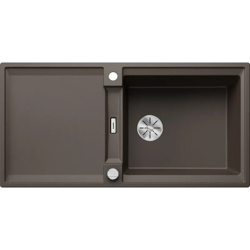 Évier en céramique Blanco ADIRA XL 6 S avec commande excentrée / Café