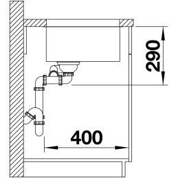 Évier en acier inoxydable Blanco DIVON II 45 S-IF