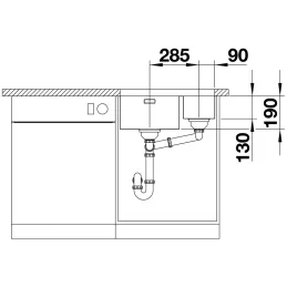 Évier en acier inoxydable Blanco DIVON II 45 S-IF