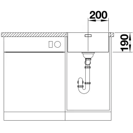 Évier en acier inoxydable Blanco ANDANO 400-IF