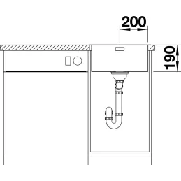 Évier en acier inoxydable Blanco SOLIS 340/180-IF/A / PushControl