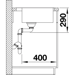 Évier en acier inoxydable Blanco SOLIS 340/180-IF/A / PushControl