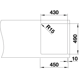 Évier en acier inoxydable Blanco SOLIS 340/180-IF/A / PushControl