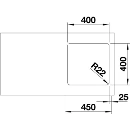 Évier en acier inoxydable Blanco ETAGON 500-IF/A / avec rails coulissants