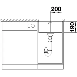 Évier en acier inoxydable Blanco ETAGON 500-IF/A / avec rails coulissants
