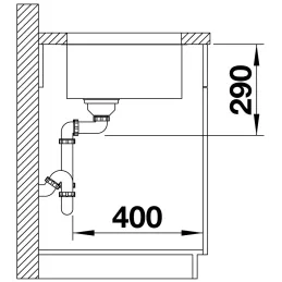 Évier en acier inoxydable Blanco ETAGON 500-IF/A / avec rails coulissants