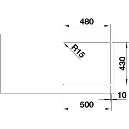 Évier en acier inoxydable Blanco ANDANO 450-IF
