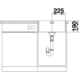 Évier en acier inoxydable Blanco ANDANO 450-IF