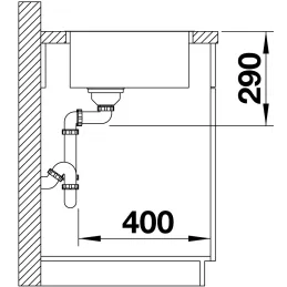 Évier en acier inoxydable Blanco ANDANO 450-IF