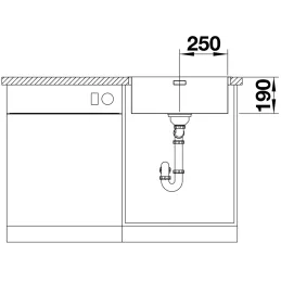 Évier en acier inoxydable Blanco ANDANO 500-IF