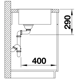 Évier en acier inoxydable Blanco ANDANO 500-IF