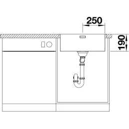 Évier en acier inoxydable Blanco ANDANO 400-IF/A / PushControl